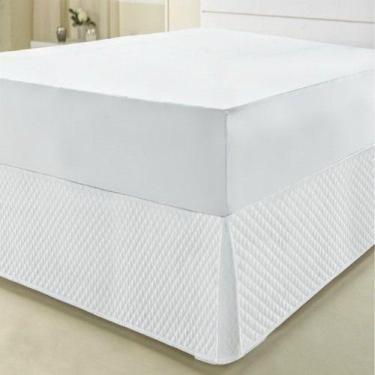 Imagem de SAIA BOX MATELADA CAMA  QUEEN  1.98 x 1.58 x 0.35 - pinta e borda enxo