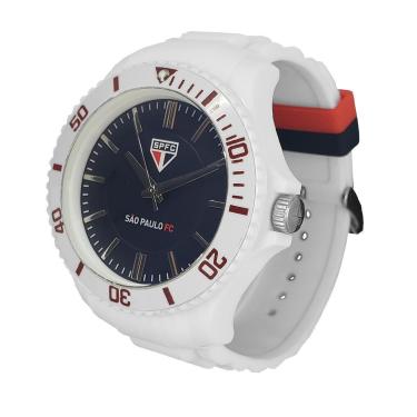 Imagem de Relógio São Paulo FC Oficial Masculino Branco SPFC-001-6-Masculino