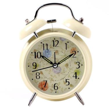 Imagem de Despertador Colorful Flower Twin Bell Non Ticking Anal - yiweisai