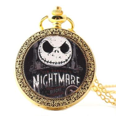 Imagem de Relógio de bolso Nightmares Before Christmas Retro Unissex - yiweisai