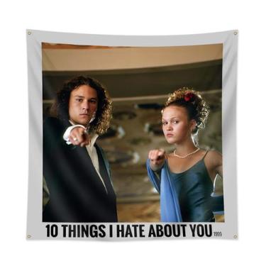 Imagem de Tapeçaria Flag Art Anime 10 coisas que odeia em você 90x90cm - yiweisa