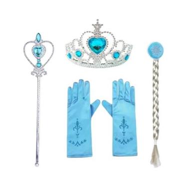 Imagem de Coroa De Cabelo Sintético Da Princesa Elsa Anna Do Frozen 2, Acessório