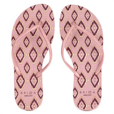 Imagem de Chinelo Brizza Arezzo Tira Slim Ikat Rosa - Feminino-Feminino