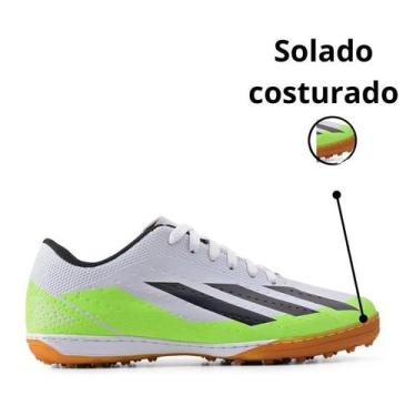 Imagem de Chuteira Society Branca Grama sintetica/Futebol/Profissional/Aderente/