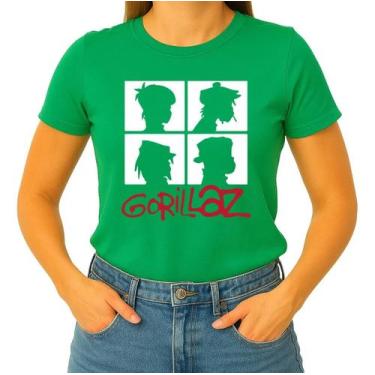 Imagem de Camisa Camiseta de Algodão Masculina Feminina Unissex Banda GorillazZ 