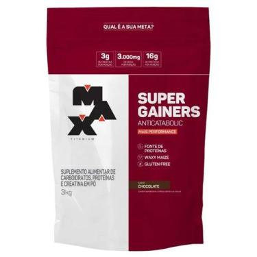 Imagem de Hipercalórico Max Titanium Super Gainers 3kg 3g Creatina