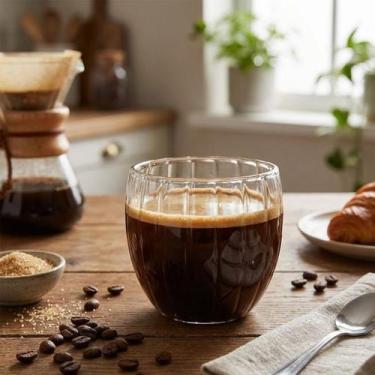 Imagem de Conjunto 2 Copos Café Borossilicato Linea Copo Vidro Dupla Parede Térm