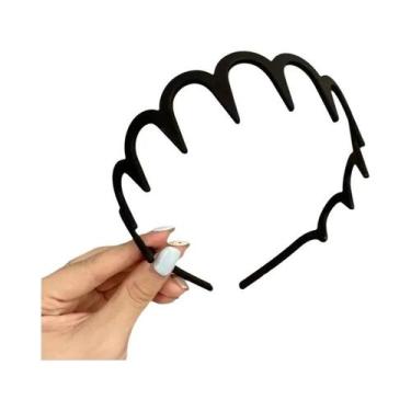 Imagem de Tiara De Cabelo Feminina Coreana Antiderrapante Em Formato U Com Dente