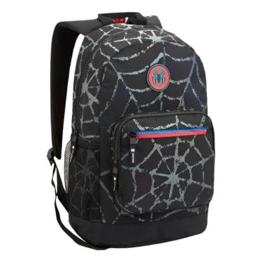 Imagem de Mochila Costas Homem Aranha Preto Escolar Spider Menino Seanite-Masculino