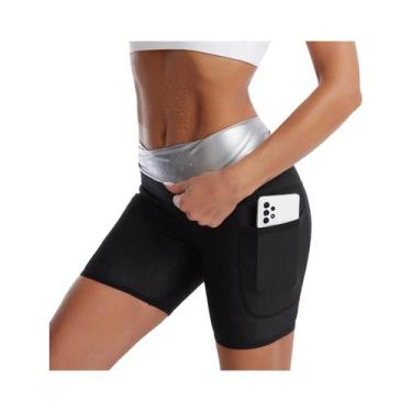 Imagem de Shorts De Yoga E Corrida De Cintura Alta Com Elástico, Controle De Bar