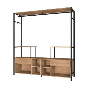 Imagem de Guarda Roupa Closet Casal Barcelona Preto Demolição - Artefamol