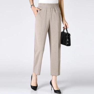 Imagem de Calça Feminina Soltinha de Cintura Alta - Tamanho 8XL - Confortável e 