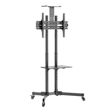 Imagem de Pedestal de TV LCD,LED 37" A 70" Inclinável C/ Prateleira e Rodízios SBRR0.6N Brasforma