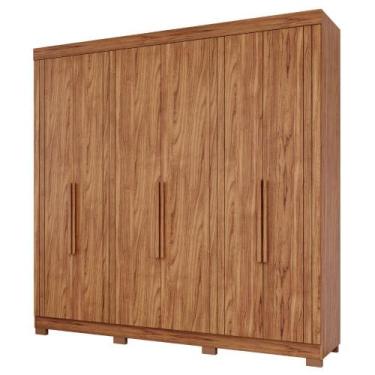 Imagem de Guarda Roupa Maite 6 Portas 6 Gavetas com Pés MDF - Panan, Cinamomo