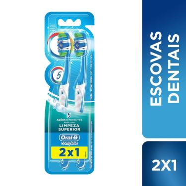 Imagem de Escova Dental Oral-B Complete 5 Ações de Limpeza 40 Macia - 2 Unidades