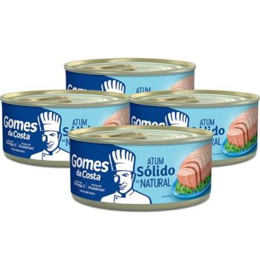 Imagem de Kit 4 Atum Sólido ao Natural Gomes da Costa 170g
