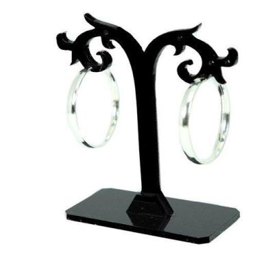 Imagem de Brinco Feminino Prata Maciça 925 Argola Media 4 Cm - Lojas La&Ny, 0, 4