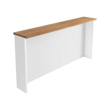Imagem de Painel Ilha Cozinha Canelado 200 100% Mdf Branco Nature - Nesher