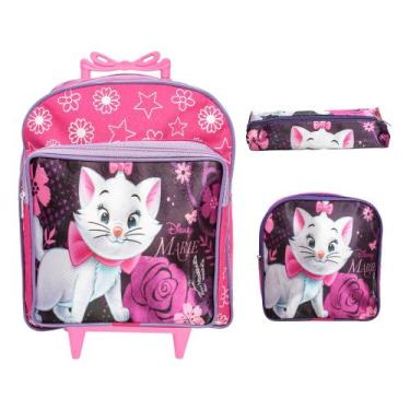 Imagem de Mochila Infantil Feminina Pequena Gata Marie Com Lancheira - TOYS 2U