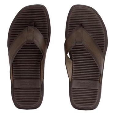 Imagem de Chinelo Masculino Pegada 134602-02 Marrom, 41, Marrom