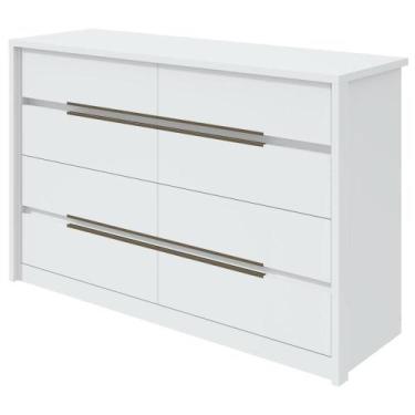 Imagem de Cômoda Urban 8 Gavetas Branco - MÓVEIS LOPAS