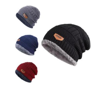 Imagem de Touca De Lã Gorro Adulto Frio Inverno Forrada Sport, Cinza