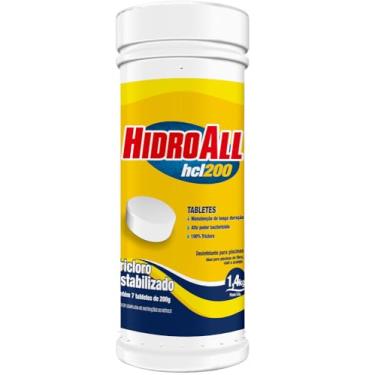 Imagem de HidroAll Cloro para piscinas hcl 200, pastilha 200 gramas | Refil 1,4kg