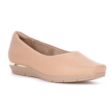 Imagem de Sapatilha Piccadilly Maxi Salto Baixo Fernanda Bege - Feminino-Feminino