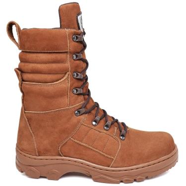 Imagem de Bota Coturno Militar Masculino em Couro Legítimo com Solado Antiderrapante-Masculino