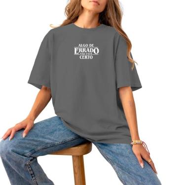 Imagem de Blusa Feminina Plus Size T-Shirt Basica Estampa Premium Confortável Casual Estilosa Algo Variantion-Feminino
