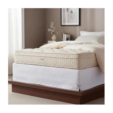 Imagem de Saia Box Casal Padrão Matelassado Serve Para Cama Baú - Decor, Branca