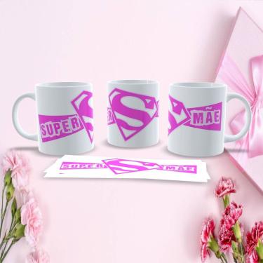 Imagem de Caneca de Porcelana Mães Estampa 50 para Presente Dia das Mães 325 ml Apta para Micro-o...