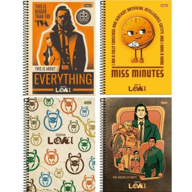 Imagem de Caderno Espiral Capa Dura Foroni 10x1 Loki com 160 Folhas Pautadas Formato 200x275MM para Uso Escolar Verde