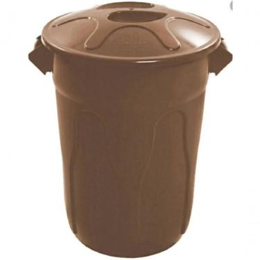 Imagem de Lixeira Plástica Tipo Balde Jsn Cr20 20L em Plástico Abertura Manual com Tampa Removível Marrom