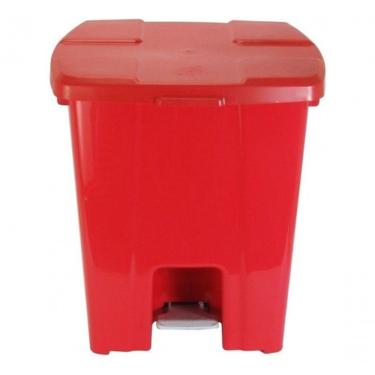 Imagem de Lixeira Plástica Quadrada Cesto Quadrado de 30L Polipropileno com Pedal Aro para Saco L...