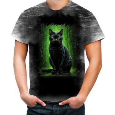 Imagem de Camiseta Desgaste de Gato Oráculo Hacker Binário Mat 6 - Kasubeck Stor