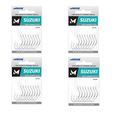 Imagem de Anzol Marine Suzuki Nº 16 18 20 22 Kit 150un Aço Tucunaré Traíra Robalos Dourado