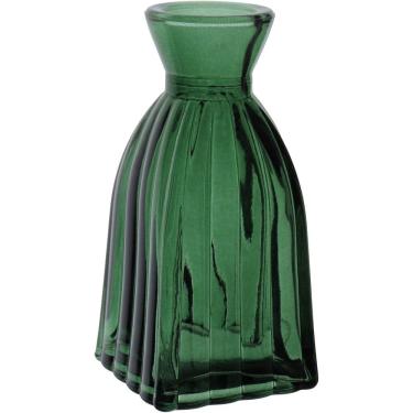 Imagem de Vaso Garrafa Decorativo Enfeite Home&co Vidro 11x5x5cm Verde Verde Vaso
