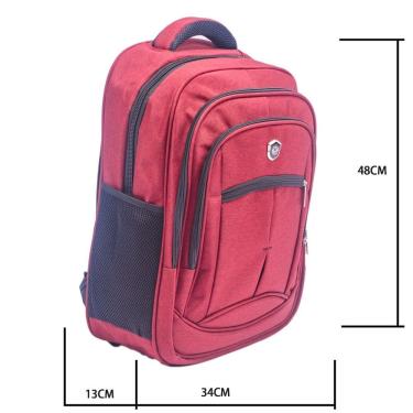 Imagem de Mochila para Notebook OEM Carol Vermelho3 em Oxford 45x30x15cm Vermelho Adulto Unissex