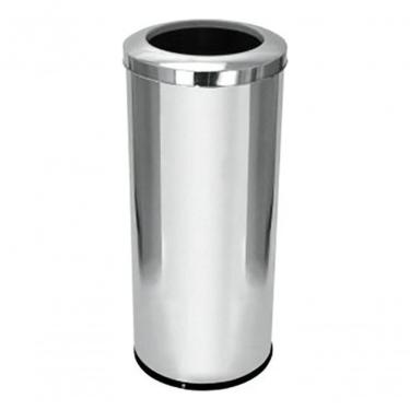 Imagem de Lixeira C34 50L em Aço Inox com Aro Inox para Ambiente Residencial e Comercial Inox