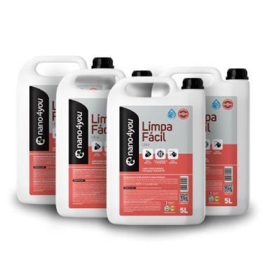 Imagem de Kit 4 Limpa Fácil Ultra Nano4you 5L Limpeza Pesada para Piso, Pedras e