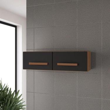 Imagem de Armário Aéreo para Geladeira Mara 80cm 2 Portas Para Cozinha - Moblis 