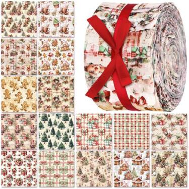 Imagem de Rolo de Tecido Ganeen 100 Unidades Natal Vintage 6,5x51 cm