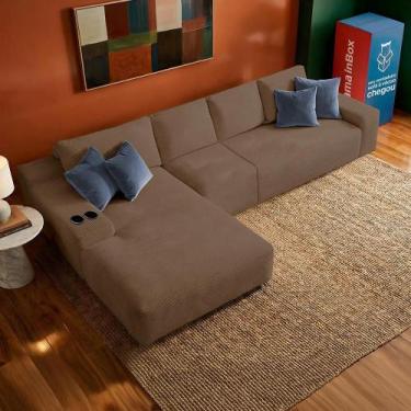Imagem de Sofá Modular Evo de 4 Lugares com Chaise Esq Evo. Three 3,40m Boost Te