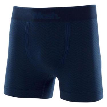 Imagem de Cueca Boxer Microfibra Sem Costura Mash Masculina, Azul marinho, Gg