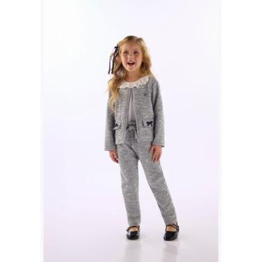 Imagem de Casaco Menina Malha Tweed Up Baby, Azul