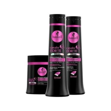 Imagem de Kit Haskell Cavalo Forte Hidra Sh+Cond 500ml e Máscara 300g