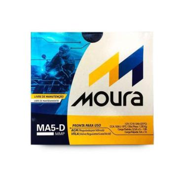 Imagem de Bateria de Moto Moura MA5D Honda Cg, Nxr Bros 125, 150, 160, Xre 300 e
