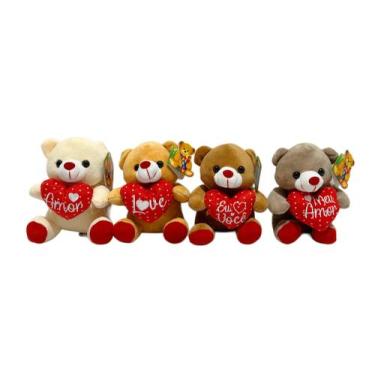Imagem de Urso de Pelúcia com Coração FC2750 - Fizzy, Caramelo