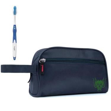 Imagem de Nécessaire Executiva Nylon Impermeável Azul Estampada - Mormino